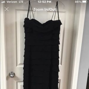 Black formal ruffle dress